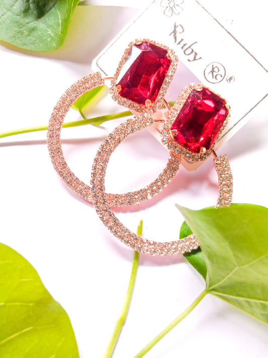 Red Stone Earrings