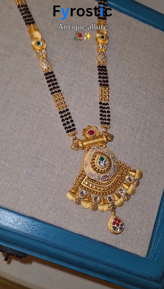 Antique Allure Mangalsutra β Pure Elegance in Gold Finish
