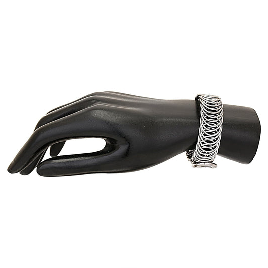 Silver Plated Crystal Kada Bracelet – Free Size for Women