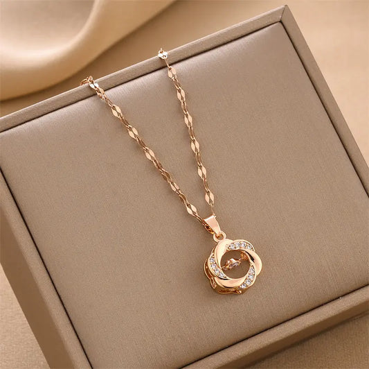 American Diamond Pendant Necklace