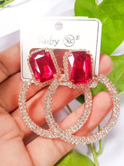 Red Stone Earrings