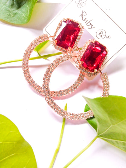 Red Stone Earrings