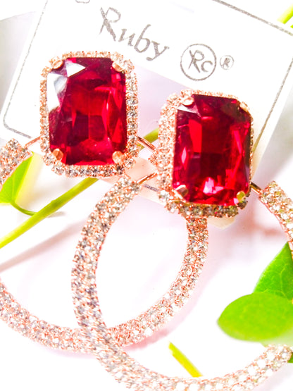 Red Stone Earrings