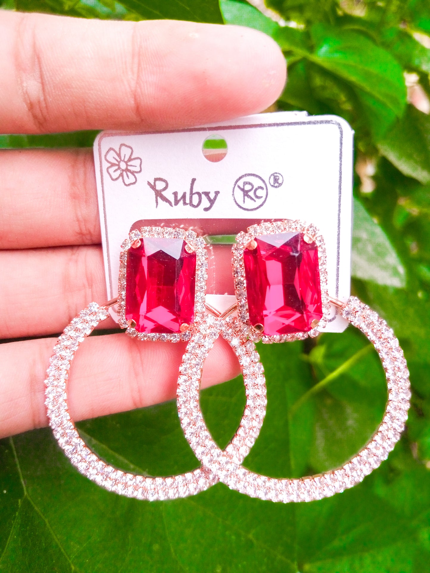 Red Stone Earrings