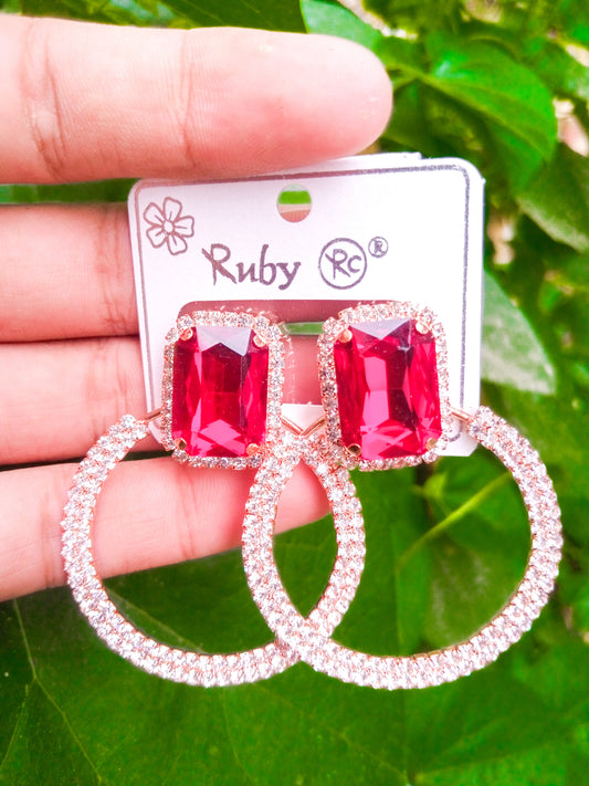 Red Stone Earrings
